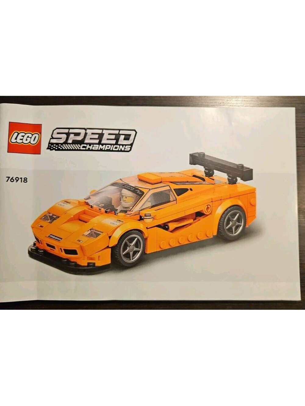 LEGO Speed Champions 76918 McLaren F1 LM Instruction Manual Booklet